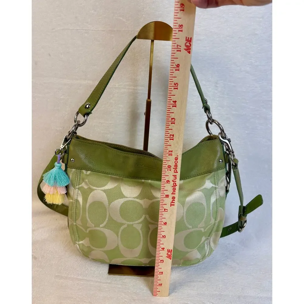 Coach Y2K Zoe Signature Hobo in Pistachio Colorway